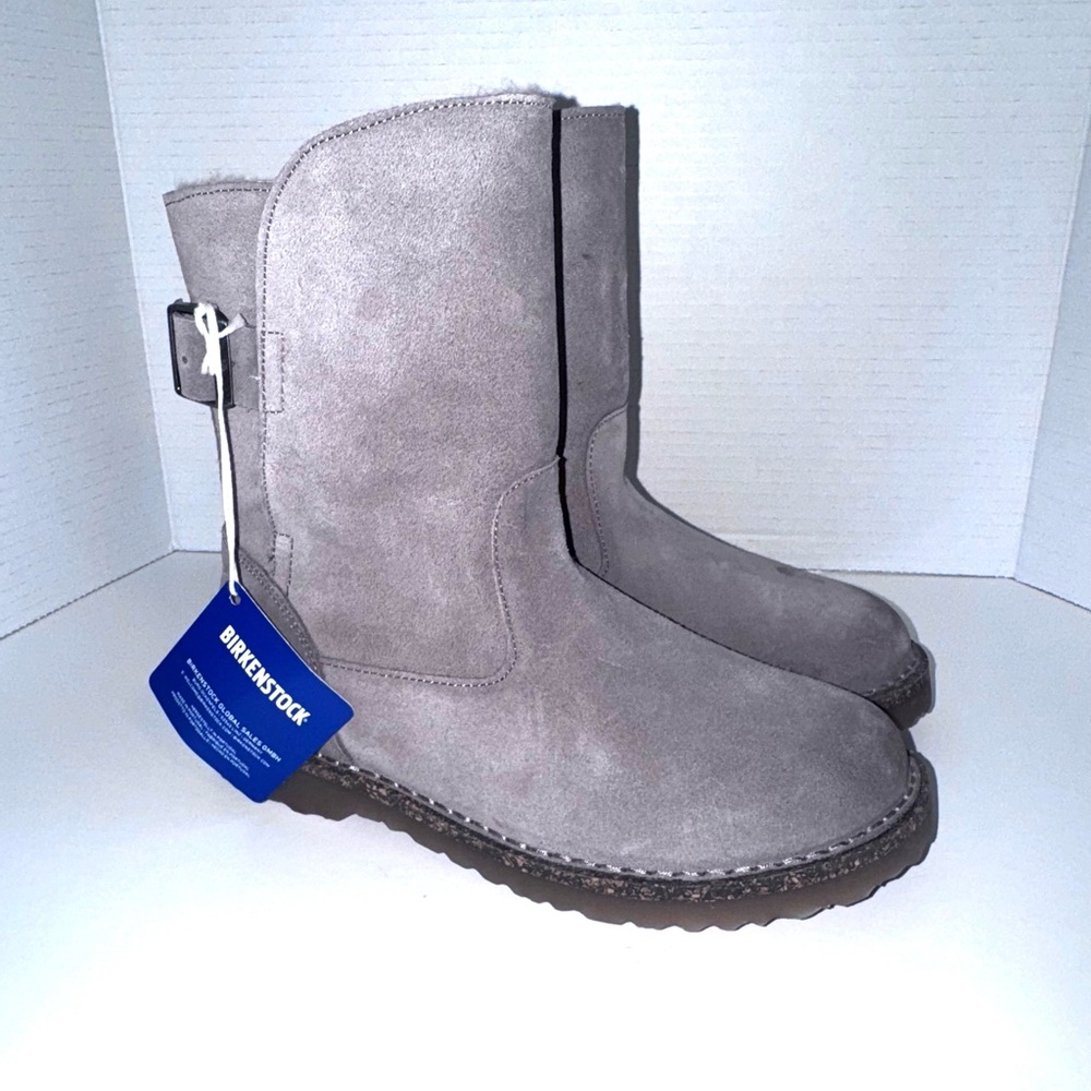 Birkenstock Uppsala Taupe Grey Shearling Lined Boots 36=5